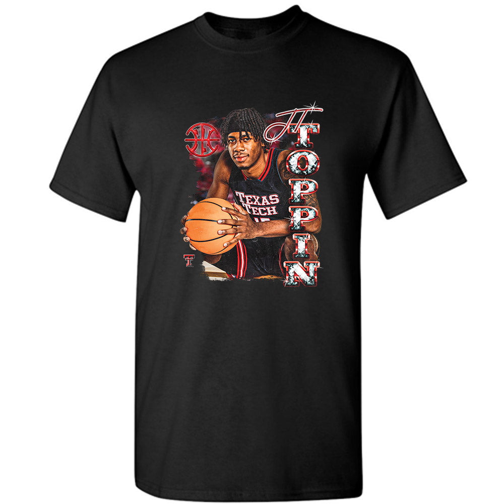 Texas Tech - NCAA Men's Basketball : JT Toppin - Player Collage T-Shirt-0