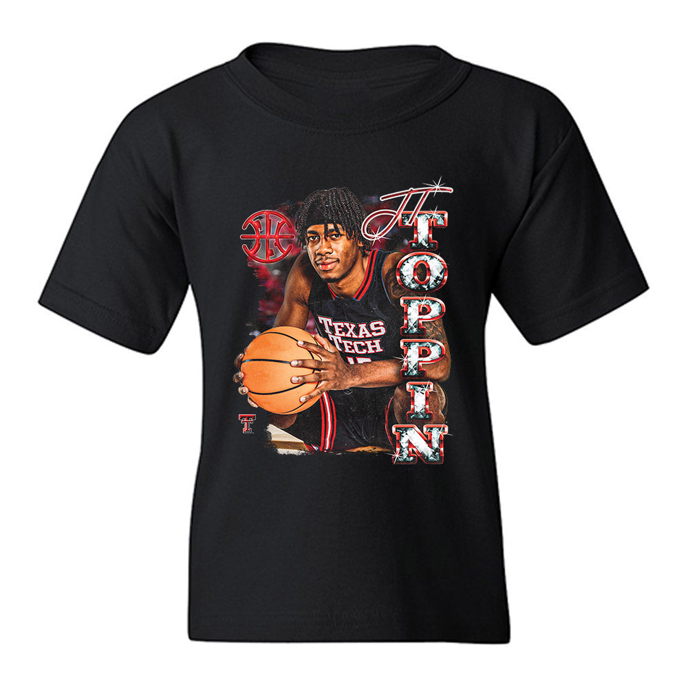Texas Tech - NCAA Men's Basketball : JT Toppin - Player Collage Youth T-Shirt-0