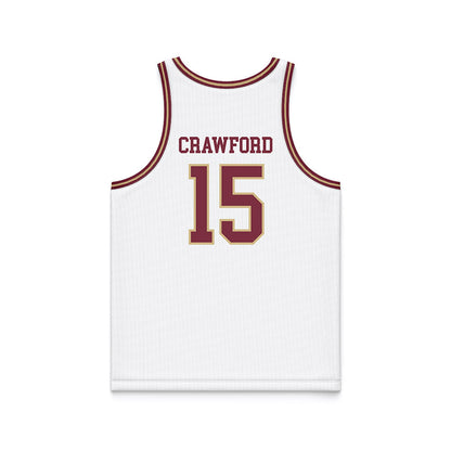 FSU - NCAA Men's Basketball : Jalen Crawford - White Basketball Jersey-1
