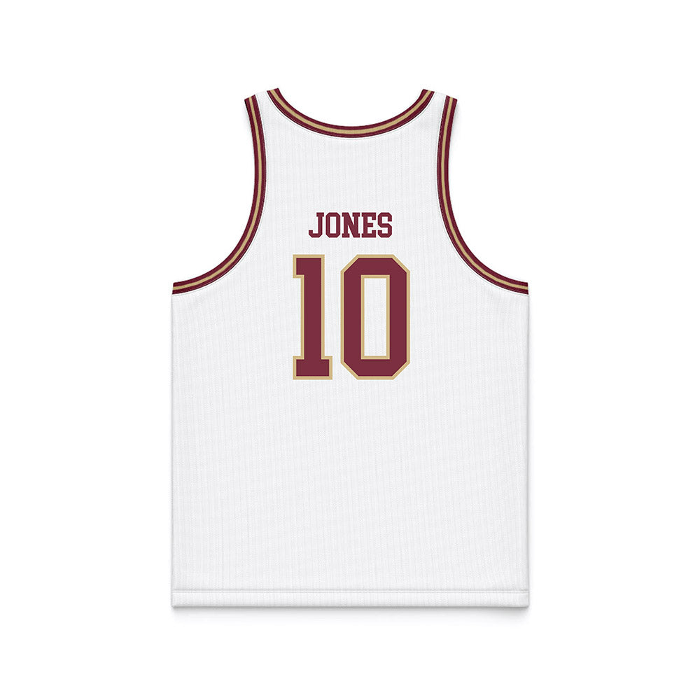 FSU - NCAA Men's Basketball : Lajae Jones - White Basketball Jersey-1