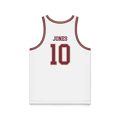 FSU - NCAA Men's Basketball : Lajae Jones - White Basketball Jersey-1