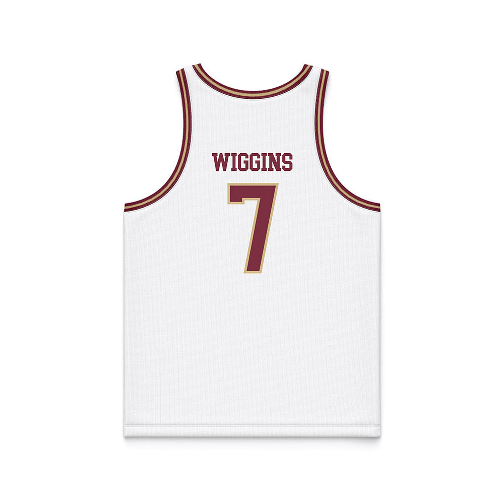 FSU - NCAA Men's Basketball : Chauncey Wiggins - White Basketball Jersey-1