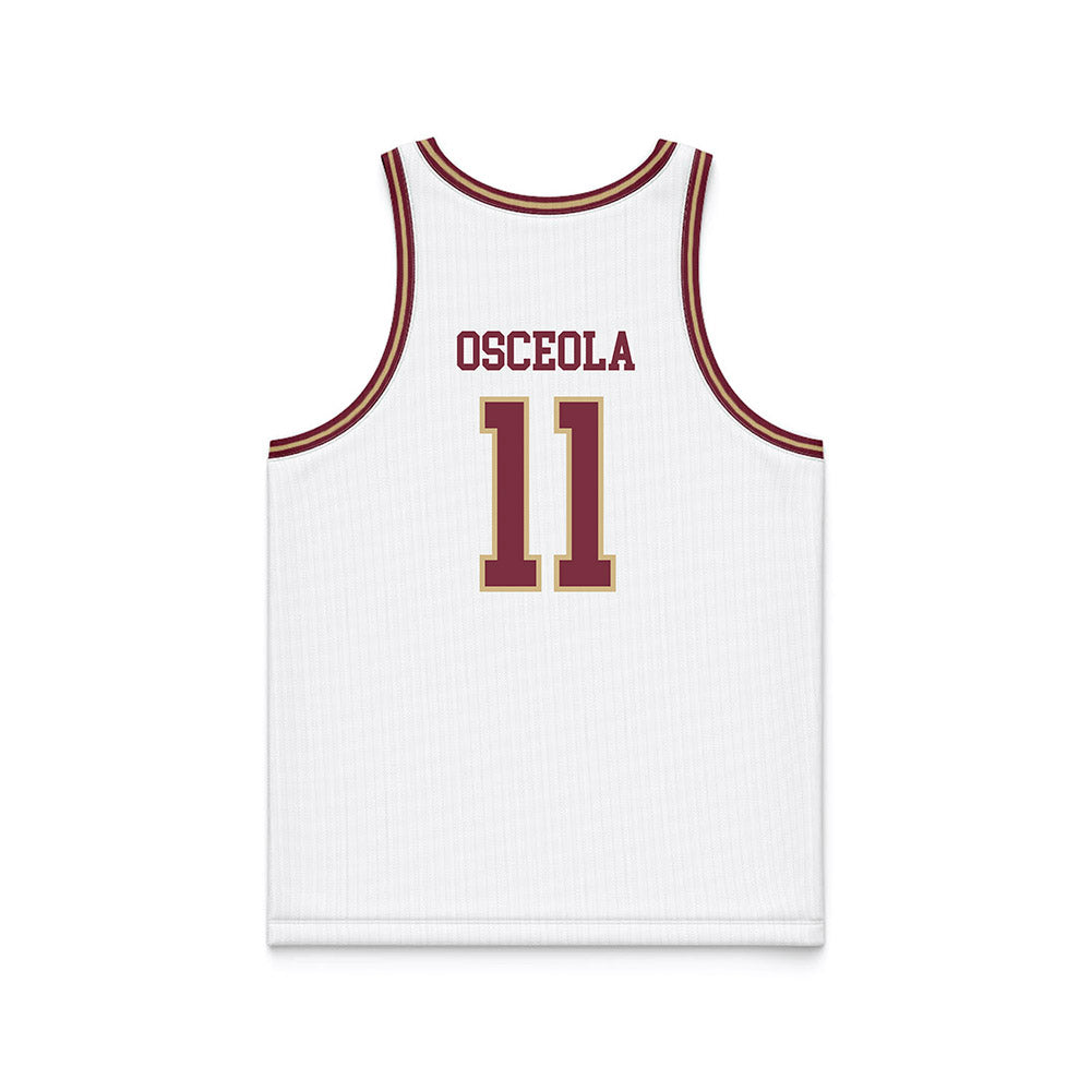 FSU - NCAA Men's Basketball : Xavier Osceola - White Basketball Jersey-1