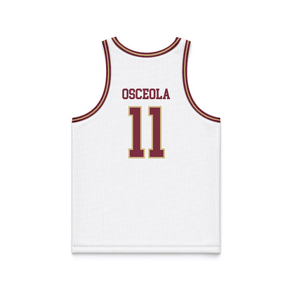 FSU - NCAA Men's Basketball : Xavier Osceola - White Basketball Jersey-1