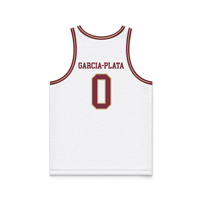 FSU - NCAA Men's Basketball : Maximo Garcia-Plata - White Basketball Jersey-1