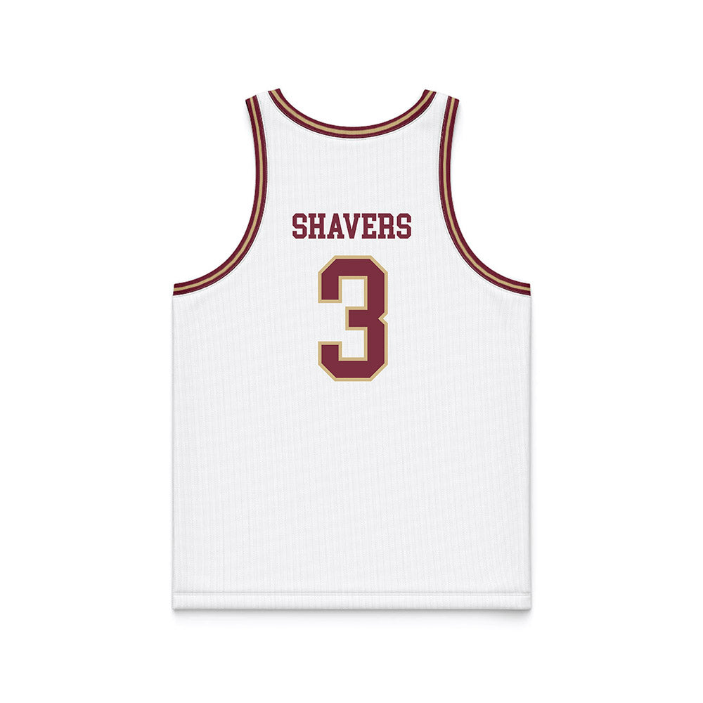 FSU - NCAA Women's Basketball : Jasmine Shavers - White Basketball Jersey-1