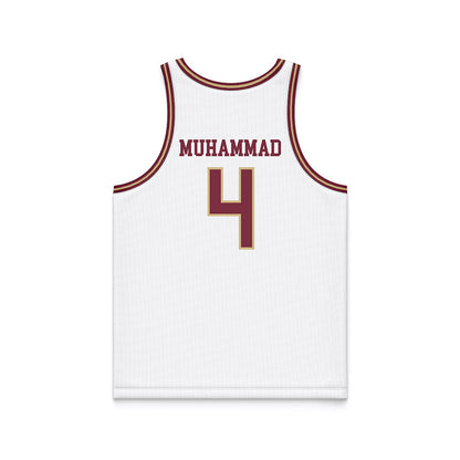 FSU - NCAA Men's Basketball : Shahid Muhammad - White Basketball Jersey-1