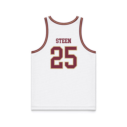 FSU - NCAA Men's Basketball : Alex Steen - White Basketball Jersey-1