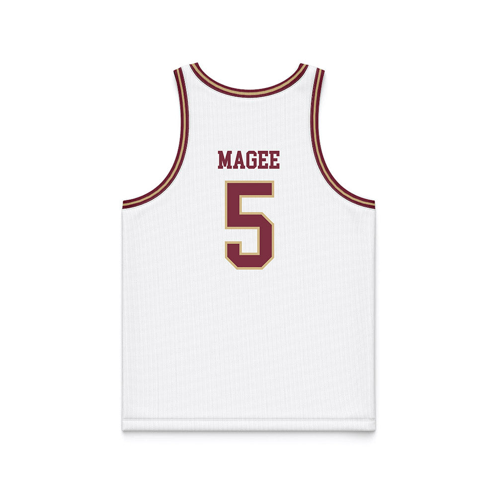 FSU - NCAA Men's Basketball : Kobe MaGee - White Basketball Jersey-1