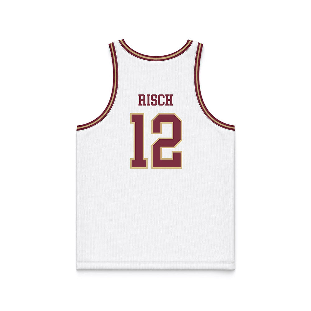 FSU - NCAA Women's Basketball : Emma Risch - White Basketball Jersey-1