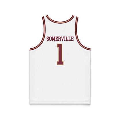 FSU - NCAA Men's Basketball : Martin Somerville - White Basketball Jersey-1