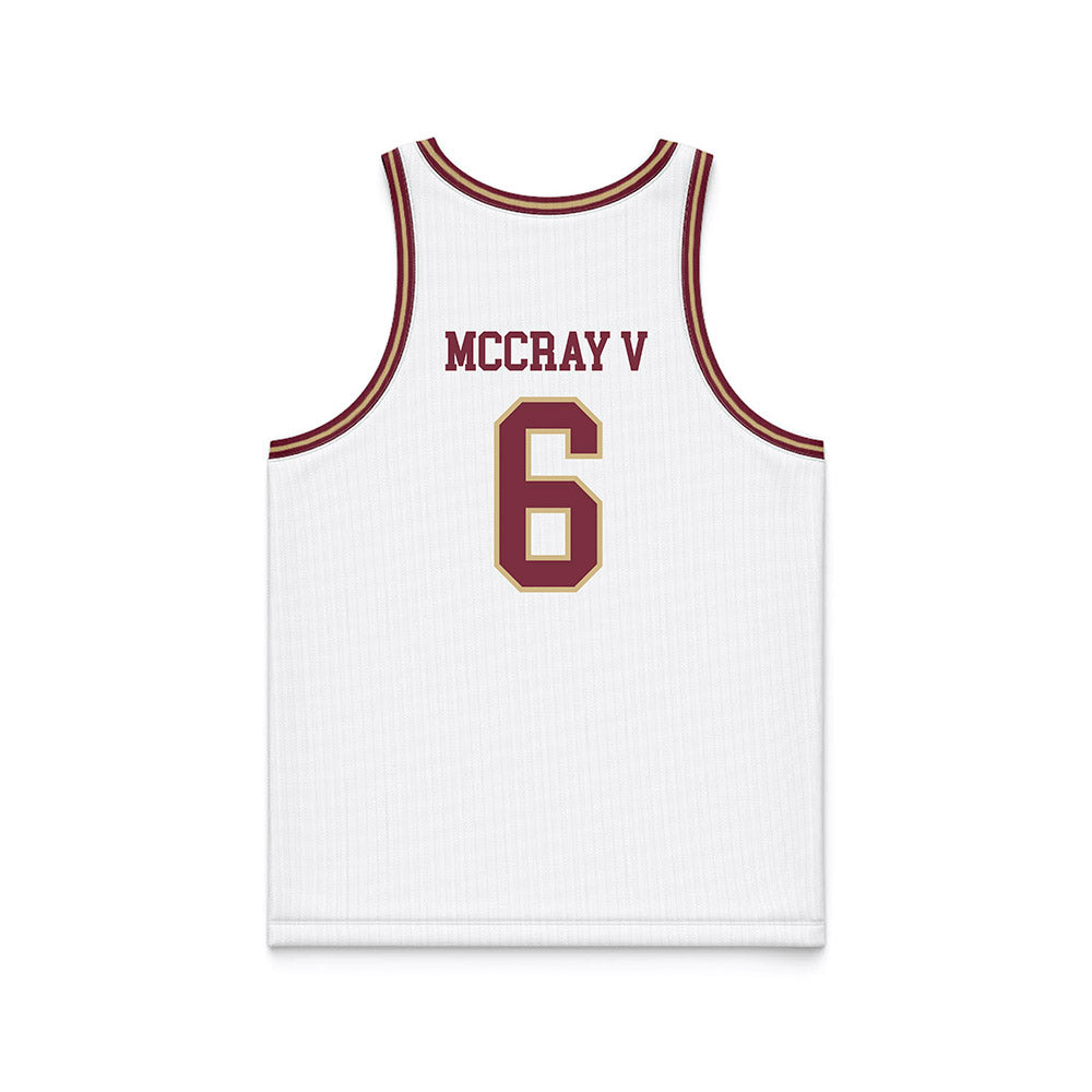 FSU - NCAA Men's Basketball : Robert McCray V - White Basketball Jersey-1