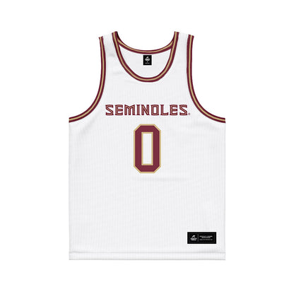 FSU - NCAA Women's Basketball : Allorie Kubek - White Basketball Jersey-0