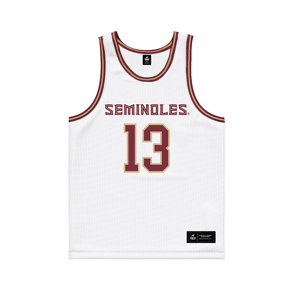 FSU - NCAA Women's Basketball : Tatum Greene - White Basketball Jersey-0