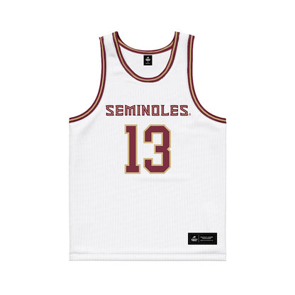 FSU - NCAA Women's Basketball : Tatum Greene - White Basketball Jersey-0