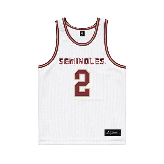 FSU - NCAA Women's Basketball : Amaya Bonner - White Basketball Jersey-0