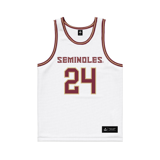 FSU - NCAA Women's Basketball : Pania Davis - White Basketball Jersey-0