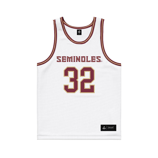 FSU - NCAA Women's Basketball : Avery Treadwell - White Basketball Jersey-0