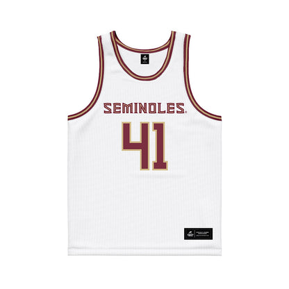 FSU - NCAA Men's Basketball : RJ Morris - White Basketball Jersey-0