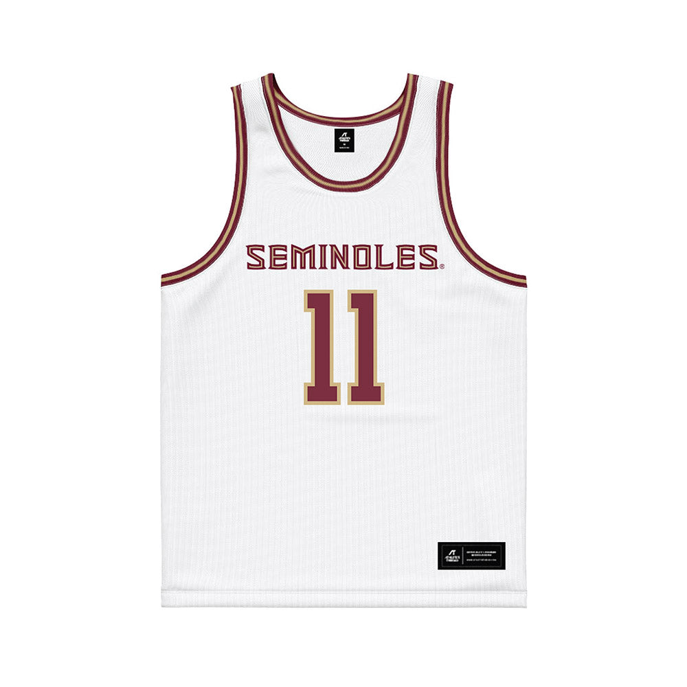 FSU - NCAA Men's Basketball : Xavier Osceola - White Basketball Jersey-0