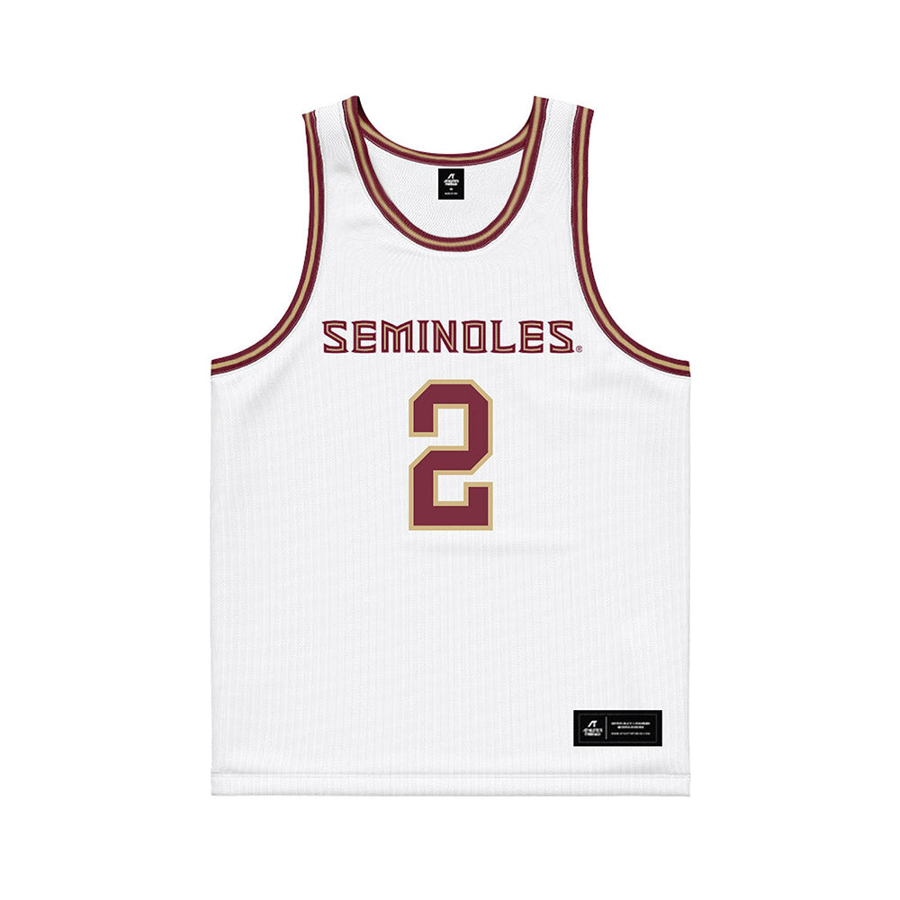 FSU - NCAA Men's Basketball : Cam Miles - White Basketball Jersey-0