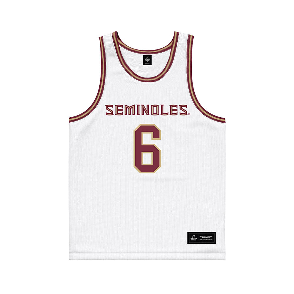FSU - NCAA Men's Basketball : Robert McCray V - White Basketball Jersey-0