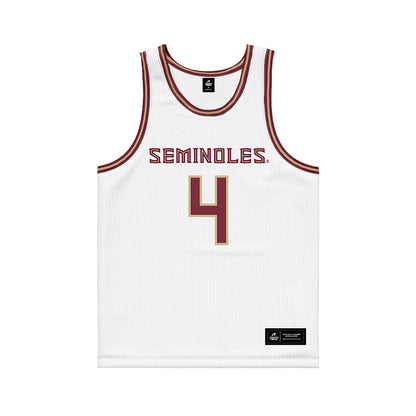 FSU - NCAA Men's Basketball : Shahid Muhammad - White Basketball Jersey-0