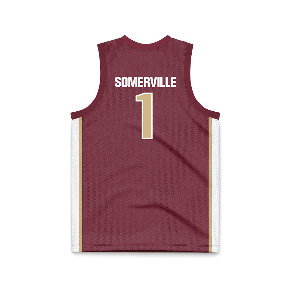 FSU - NCAA Men's Basketball : Martin Somerville - Garnet Basketball Jersey-1