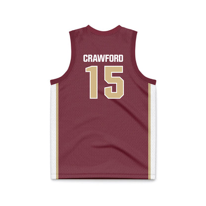FSU - NCAA Men's Basketball : Jalen Crawford - Garnet Basketball Jersey-1