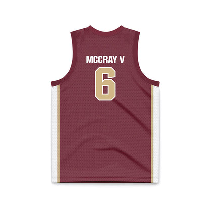 FSU - NCAA Men's Basketball : Robert McCray V - Garnet Basketball Jersey-1