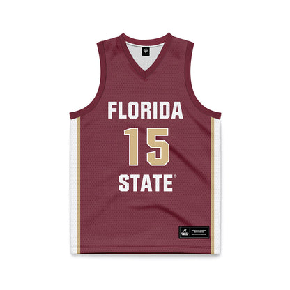 FSU - NCAA Men's Basketball : Jalen Crawford - Garnet Basketball Jersey-0
