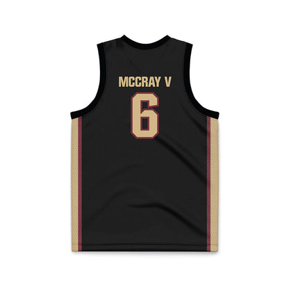 FSU - NCAA Men's Basketball : Robert McCray V - Black Basketball Jersey-1