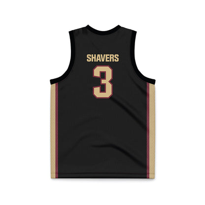 FSU - NCAA Women's Basketball : Jasmine Shavers - Black Basketball Jersey-1