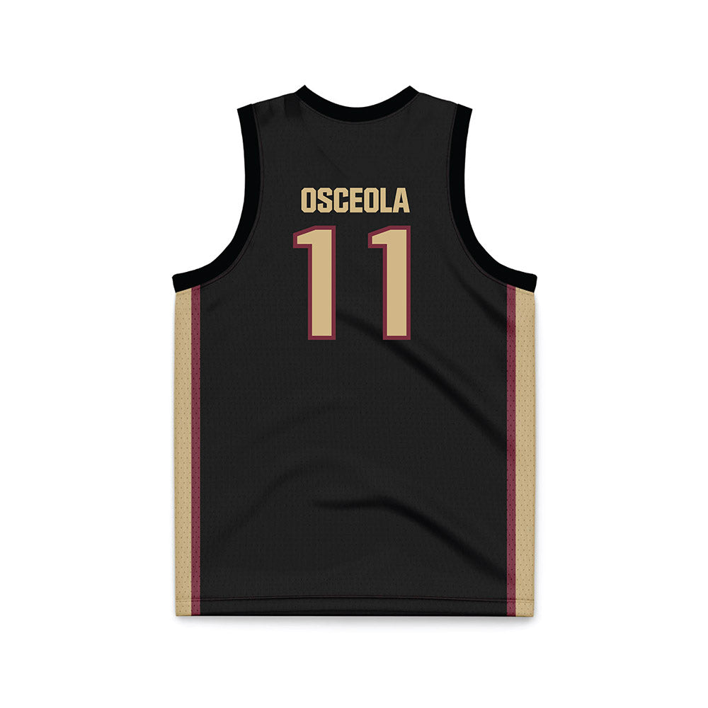 FSU - NCAA Men's Basketball : Xavier Osceola - Black Basketball Jersey-1