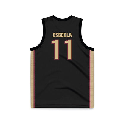 FSU - NCAA Men's Basketball : Xavier Osceola - Black Basketball Jersey-1