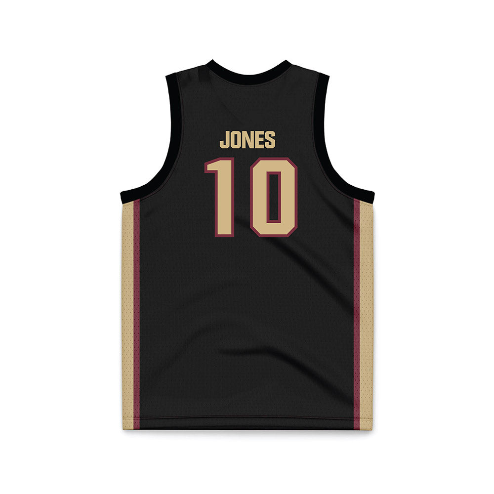 FSU - NCAA Men's Basketball : Lajae Jones - Black Basketball Jersey-1