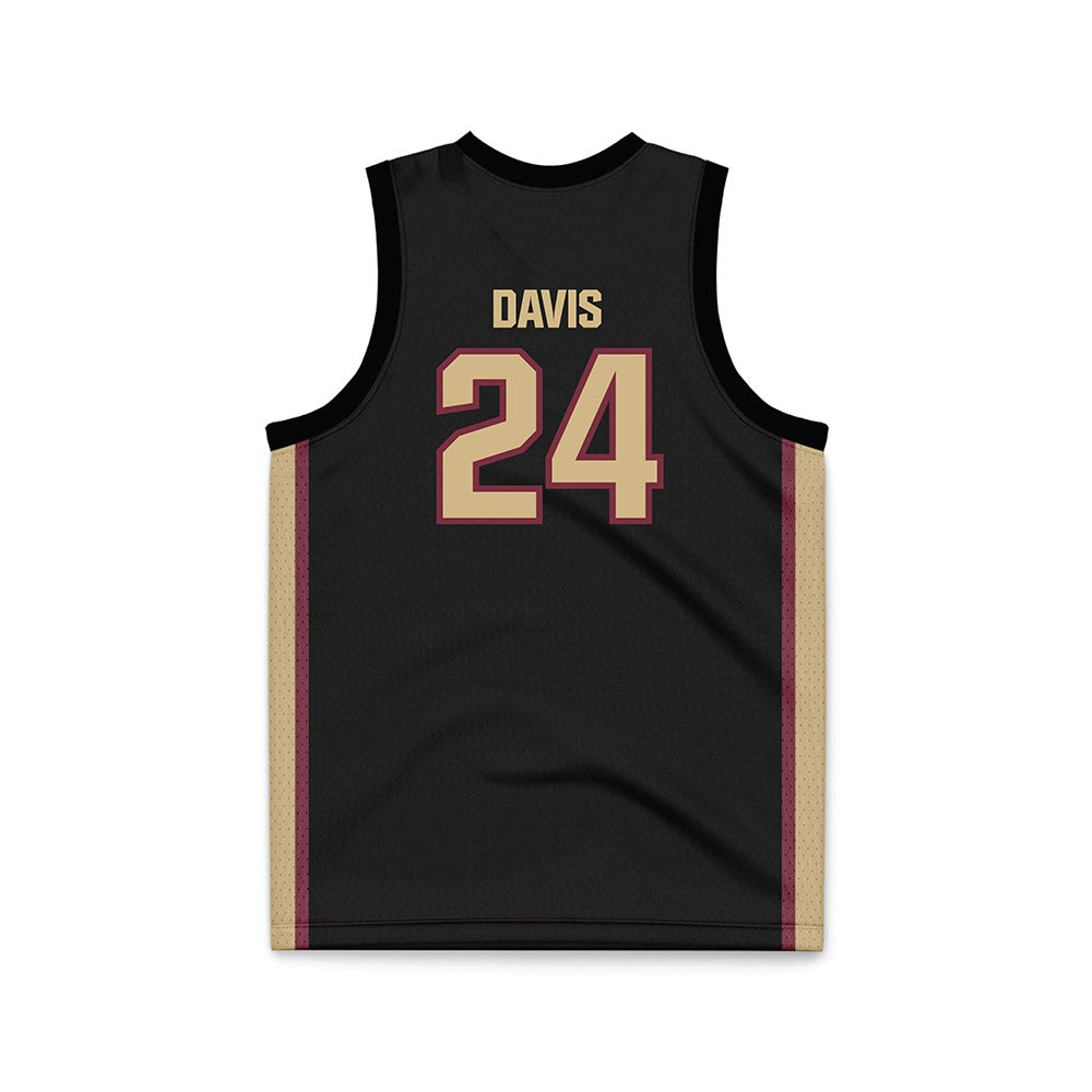 FSU - NCAA Women's Basketball : Pania Davis - Black Basketball Jersey-1
