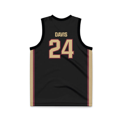 FSU - NCAA Women's Basketball : Pania Davis - Black Basketball Jersey-1