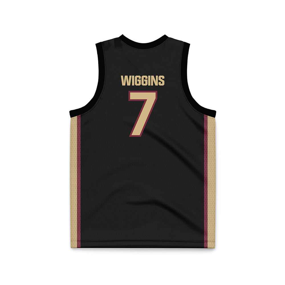 FSU - NCAA Men's Basketball : Chauncey Wiggins - Black Basketball Jersey-1