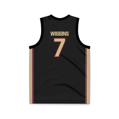 FSU - NCAA Men's Basketball : Chauncey Wiggins - Black Basketball Jersey-1