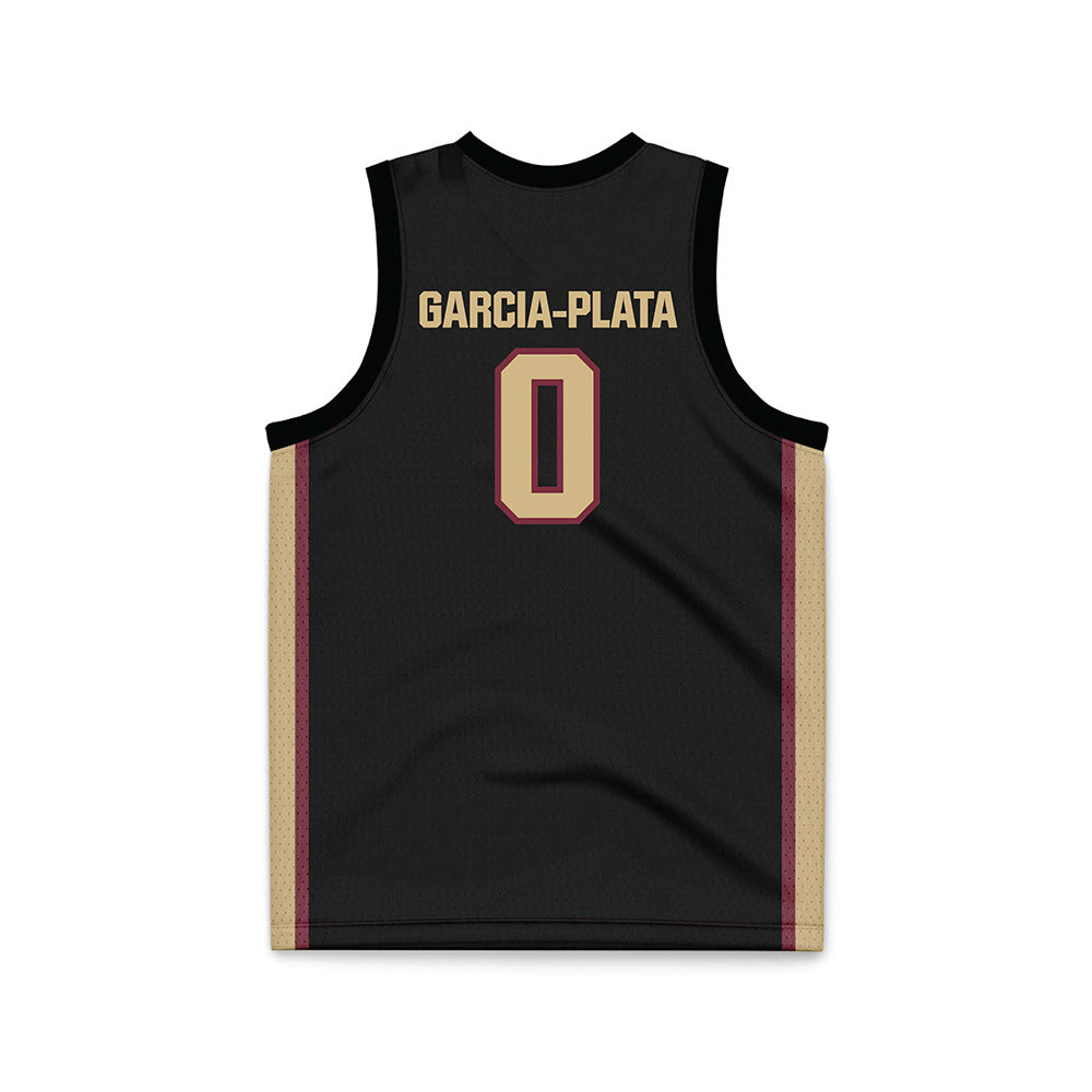 FSU - NCAA Men's Basketball : Maximo Garcia-Plata - Black Basketball Jersey-1