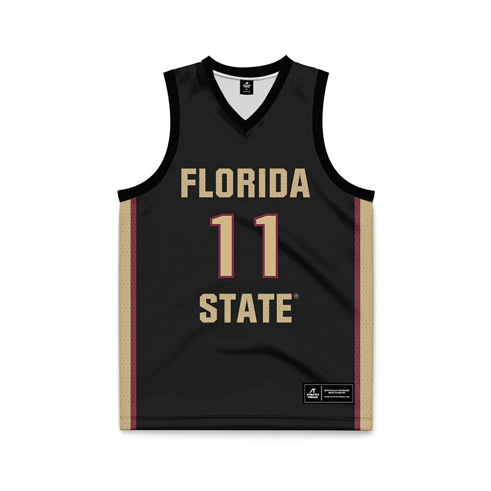 FSU - NCAA Women's Basketball : Sydney Bowles - Black Basketball Jersey-0
