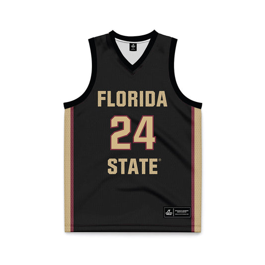 FSU - NCAA Women's Basketball : Pania Davis - Black Basketball Jersey-0