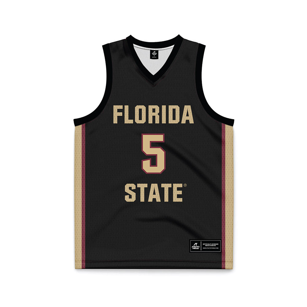 FSU - NCAA Men's Basketball : Kobe MaGee - Black Basketball Jersey-0