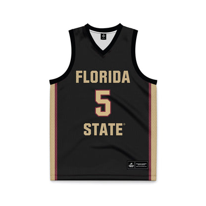 FSU - NCAA Men's Basketball : Kobe MaGee - Black Basketball Jersey-0