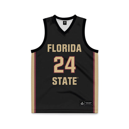 FSU - NCAA Women's Basketball : Pania Davis - Black Basketball Jersey-0