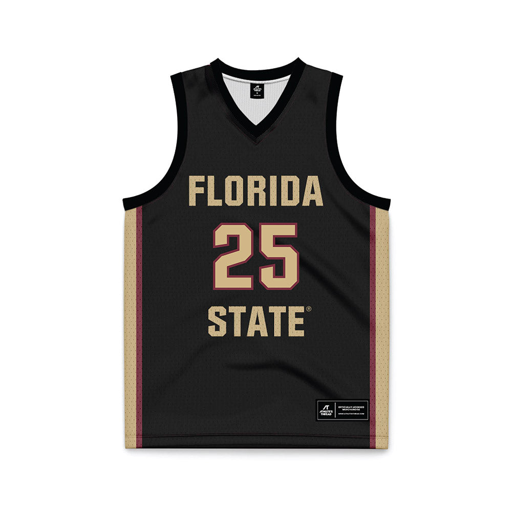 FSU - NCAA Men's Basketball : Alex Steen - Black Basketball Jersey-0