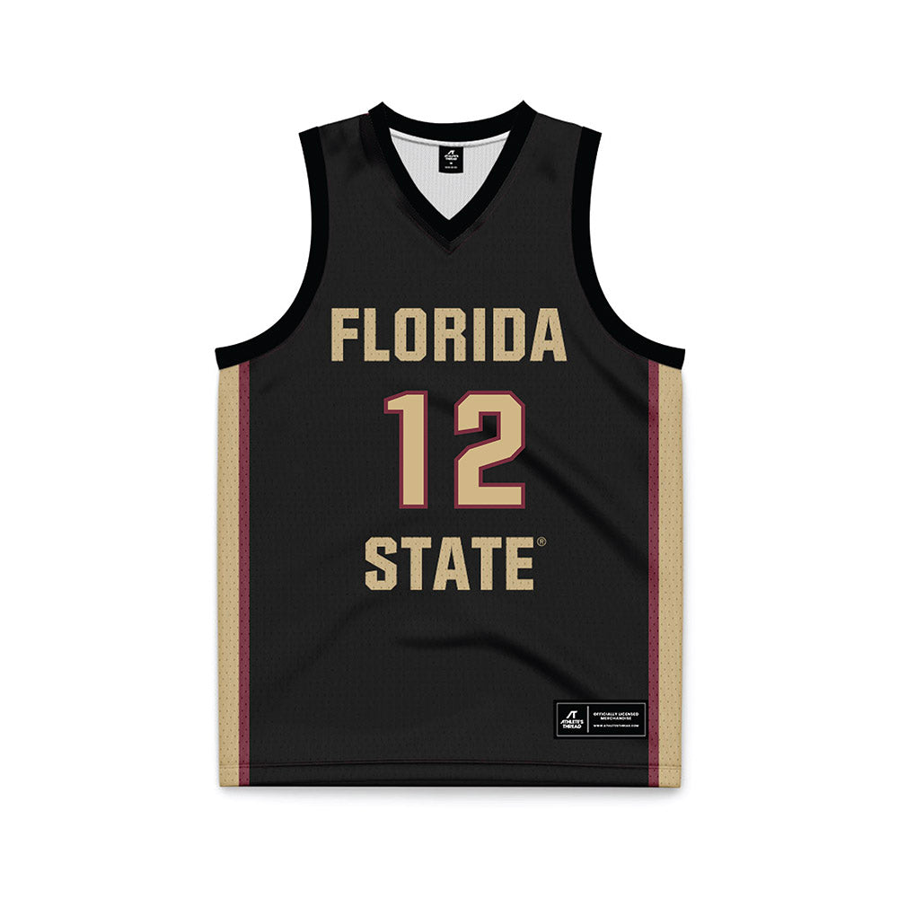 FSU - NCAA Men's Basketball : Tom House - Black Basketball Jersey-0