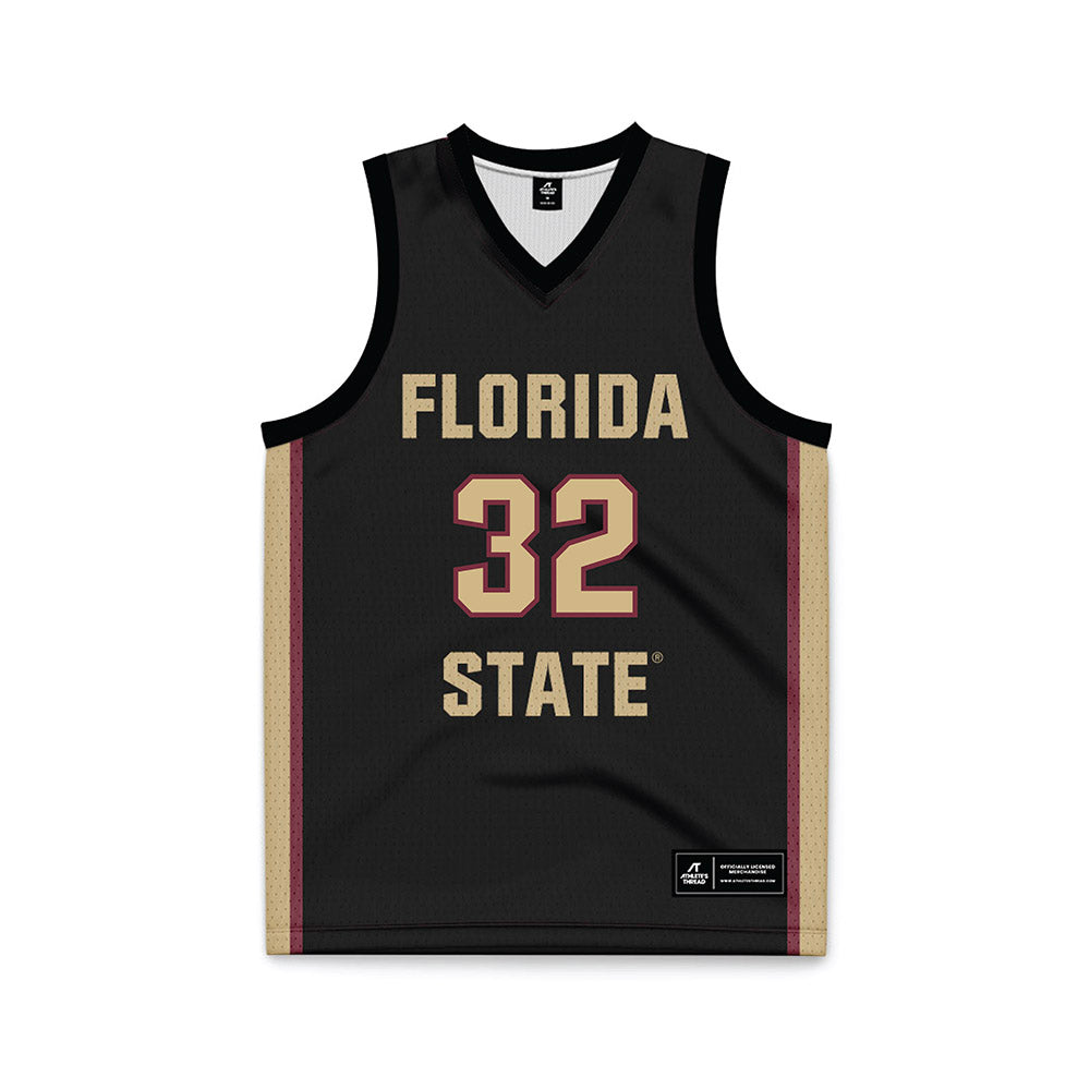 FSU - NCAA Women's Basketball : Avery Treadwell - Black Basketball Jersey-0