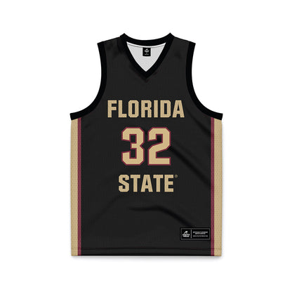 FSU - NCAA Women's Basketball : Avery Treadwell - Black Basketball Jersey-0